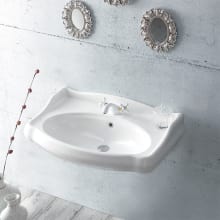 CeraStyle Collection 33" Ceramic Wall Mounted Bathroom Sink with One Faucet Hole - Includes Overflow