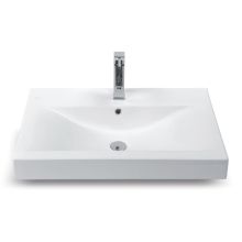 CeraStyle 23-3/5" Ceramic Wall Mounted Bathroom Sink with One Faucet Hole - Includes Overflow