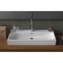 CeraStyle 40" Ceramic Wall Mounted Bathroom Sink with One Faucet Hole - Includes Overflow