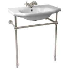 CeraStyle 25-5/8" Ceramic Console Bathroom Sink with One Faucet Hole - Includes Overflow