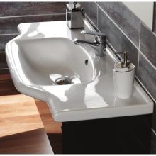 CeraStyle 31-3/5" Ceramic Wall Mounted Bathroom Sink with One Faucet Hole - Includes Overflow