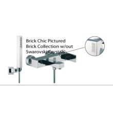 Fima Floor Standing Wall Mounted Tub Filler with Hand Shower and 60" Connection Hose