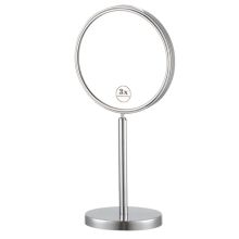 Glimmer 7-7/8" Diameter Circular Brass Make-up Mirror