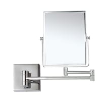 Glimmer 6-5/16" x 8-1/2" Rectangular Brass Make-up Mirror