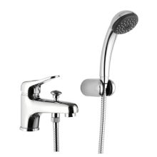 Remer Deck Mounted Tub Filler with Hand Shower and Wall Bracket