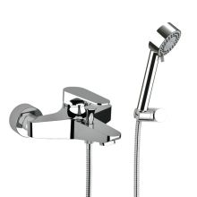 Remer Wall Mounted Tub Filler with Hand Shower and Wall Bracket