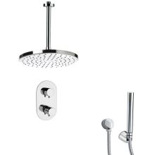 Remer 2.5 GPM Single Function Rain Shower Head with Handshower, Handshower Holder and Rough In