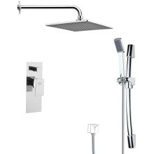 Remer 2.5 GPM Single Function Rain Shower Head with Handshower, Slide Bar and Rough In