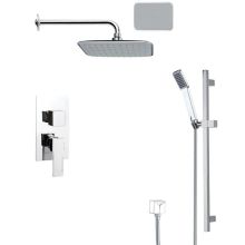 Remer 2.5 GPM Single Function Rain Shower with Handshower, Slide Bar and Rough In
