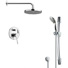 Remer 2.5 GPM Multi Function Rain Shower Head with Handshower, Slide Bar and Rough In