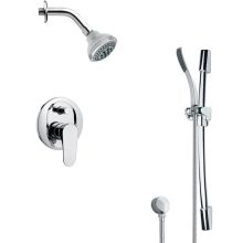 Remer 2.5 GPM Multi Function Shower Head with Handshower, Slide Bar and Rough In