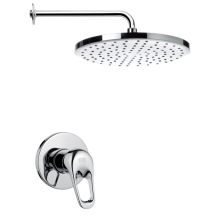 Remer 2.5 GPM Round Single Function Rain Shower Head - Includes Rough In Valve