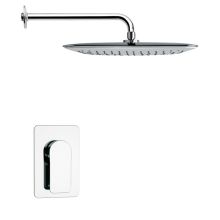 Remer 2.5 GPM Square Single Function Rain Shower Head - Includes Rough In Valve