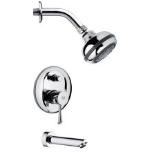 Remer Shower Tub and Shower Trim Package with Multi Function Rain Shower head - Includes Valve Trim and Rough In
