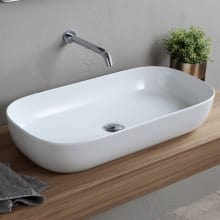 Scarabeo Glam 30" Rectangular Ceramic Vessel Bathroom Sink