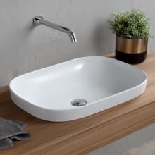 Scarabeo Glam 23" Rectangular Ceramic Drop In Bathroom Sink