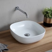Scarabeo Glam 16" Square Ceramic Vessel Bathroom Sink