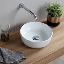 Scarabeo Glam 13" Circular Ceramic Vessel Bathroom Sink