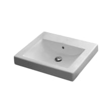 Scarabeo 23-5/8" Ceramic Drop In Bathroom Sink - Includes Overflow
