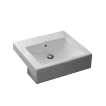 Scarabeo 23-5/8" Ceramic Recessed Bathroom Sink - Includes Overflow