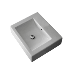 Scarabeo 20-1/8" Ceramic Wall Mounted / Vessel Bathroom Sink - Includes Overflow