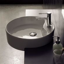 Scarabeo 18-1/8" Ceramic Recessed Bathroom Sink with One Faucet Hole - Includes Overflow