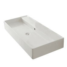 Scarabeo 47-1/4" Ceramic Wall Mounted / Vessel Bathroom Sink - Includes Overflow