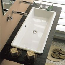 Scarabeo Gaia 34-1/4" Ceramic Drop In Bathroom Sink - Includes Overflow