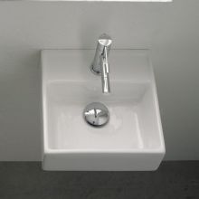 Scarabeo 11-3/4" Ceramic Wall Mounted / Vessel Bathroom Sink with One Faucet Hole