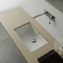 Scarabeo 18-2/5" Ceramic Undermount Bathroom Sink - Includes Overflow