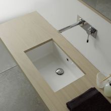 Scarabeo 34-1/2" Ceramic Undermount Bathroom Sink - Includes Overflow