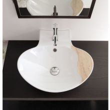 Scarabeo 19-3/4" Ceramic Wall Mounted / Vessel Bathroom Sink with One Faucet Hole - Includes Overflow