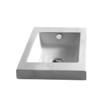 Tecla 23-5/8" Ceramic Wall Mounted / Drop In Bathroom Sink - Includes Overflow