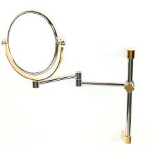 Windisch 7-1/2" Diameter Circular Brass Make-up Mirror