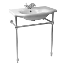 CeraStyle 25-5/8" Ceramic Console Bathroom Sink with One Faucet Hole - Includes Overflow