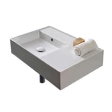 Scarabeo Teorema 2.0 24" Ceramic Bathroom Sink for Wall Mounted or Vessel Installation - Includes Overflow