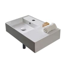 Scarabeo Teorema 2.0 24" Ceramic Bathroom Sink for Wall Mounted or Vessel Installation with One Faucet Hole - Includes Overflow