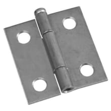 1-1/2" x 1-1/2" Full Inset Butt Cabinet Door Hinge with 7 lbs. Weight Capacity Each and Removable Pin- Pair