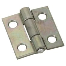 1" x 1" Full Inset Butt Cabinet Door Hinge with 7 lbs. Weight Capacity Each - Pair