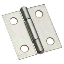 1-1/2" x 1-1/2" Full Inset Butt Cabinet Door Hinge with 7 lbs. Weight Capacity Each - Pair