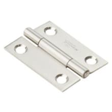 2" x 2" Stainless Steel Full Inset Butt Cabinet Door Hinge with 10 lbs. Weight Capacity Each - Pair