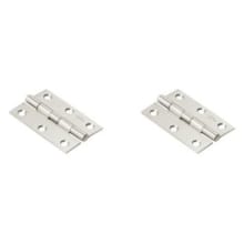 3" x 3" Stainless Steel Full Inset Butt Cabinet Door Hinge with 28 lbs. Weight Capacity Each - Pair