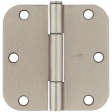 Squeak Guard 3-1/2" Wide Ball Bearing 5/8" Radius Corner Mortise Door Hinge - Pack of 3