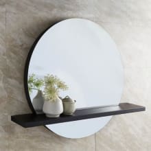 Solace 22 x 25 Frameless Bathroom Mirror with Mirror Shelf