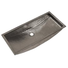 Copper 30" Rectangular Copper Drop In, Undermount Bathroom Sink