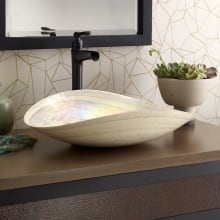 Murano Sorrento 20" Oval Glass Vessel Bathroom Sink