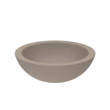 NativeStone 17" Circular Concrete Vessel Bathroom Sink