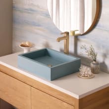 NativeStone 19-1/2" Rectangular Concrete Farmhouse, Undermount, or Vessel Bathroom Sink