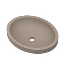 NativeStone 19" Oval Concrete Drop In, Undermount Bathroom Sink