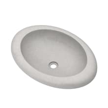 NativeStone 21" Oval Concrete Drop In Bathroom Sink